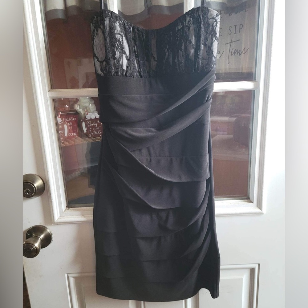 Black and lacey dress